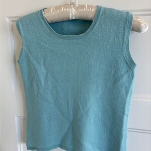 Maria Di Ripabianca Turquoise Silk and Cashmere Women’s Tank Top Size Small